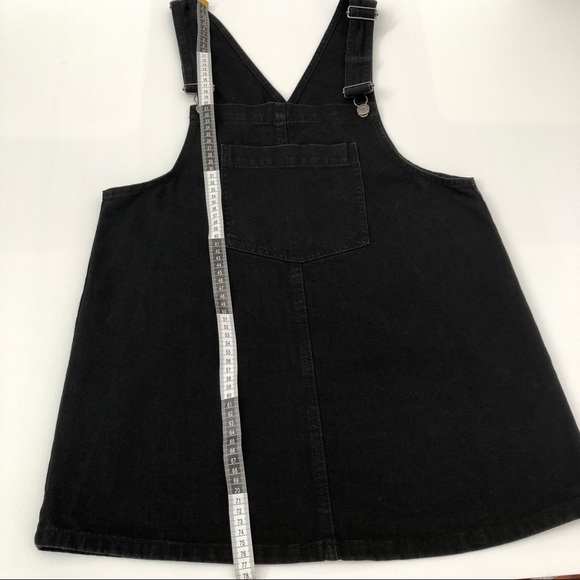 Pull & Bear Black Pinafore Dress Denim Overalls - Picture 10 of 10